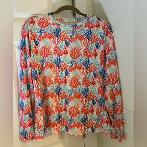 Gottex Coral Reef Multicolor Patterned Top Large